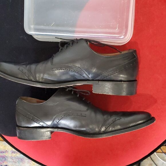 Calzoleria Coseana Lavorate A Mano Black Leather Men\'s Oxfords  Size 45 Or 12 main image 11